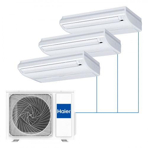 Напольно-потолочная мульти-сплит-система Haier R32 на 3 комнаты
