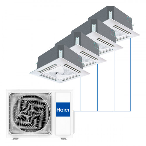 Кассетная мульти-сплит-система Haier R32 на 4 комнаты